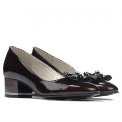 Scarpe eleganti donna 1270 vernice bordeaux satinata