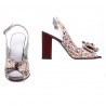 Sandali donna 1256 bordeaux floreale multicolore