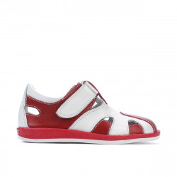 Scarpe per bambini piccoli 07-1c rosso+bianco