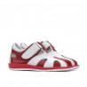 Scarpe per bambini piccoli 07-1c rosso+bianco