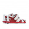 Scarpe per bambini piccoli 07-1c rosso+bianco