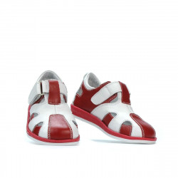 Scarpe per bambini piccoli 07-1c rosso+bianco
