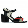 Sandali donna 5042 vernice nero+rosso