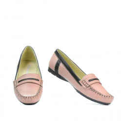 Mocassini donna 619 rosa+caffè