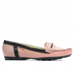 Mocassini donna 619 rosa+caffè