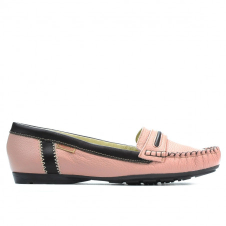 Mocassini donna 619 rosa+caffè