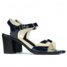 Sandali donna 5042 vernice indaco+beige