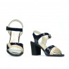 Sandali donna 5042 vernice indaco+beige