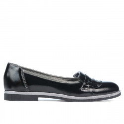 Scarpe casual donna 699 vernice nera combinata