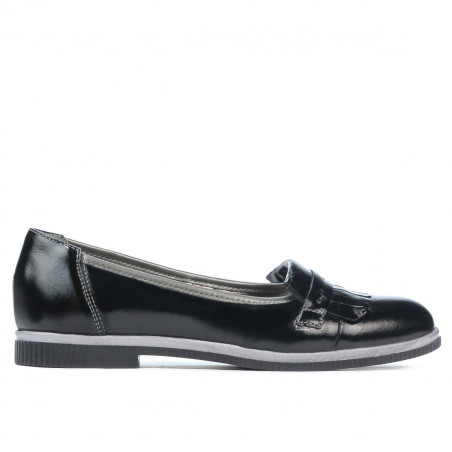 Scarpe casual donna 699 vernice nera combinata