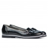 Scarpe casual donna 699 vernice nera combinata