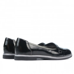 Scarpe casual donna 699 vernice nera combinata