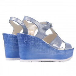 Sandali donna 5054 blu argento