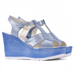 Sandali donna 5054 blu argento