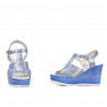 Sandali donna 5054 blu argento