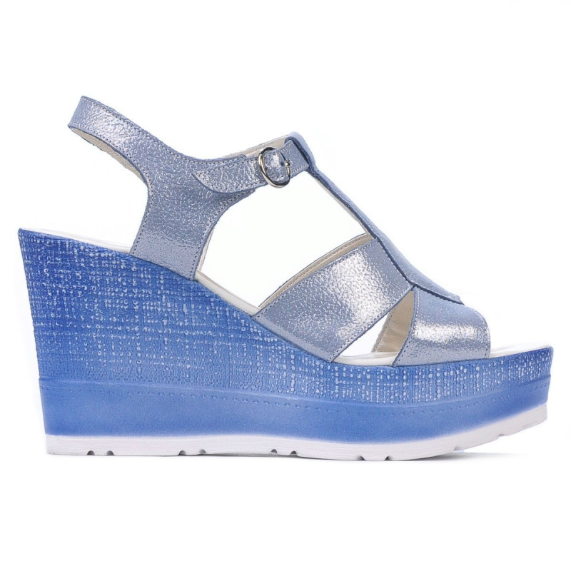 Sandali donna 5054 blu argento