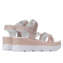 Sandale donna 5051 polvere perlato combinato