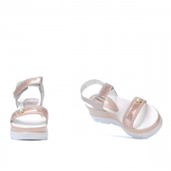 Sandale donna 5051 polvere perlato combinato