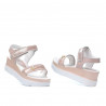 Sandale donna 5051 polvere perlato combinato