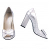 Sandali donna 1271 argento satinato