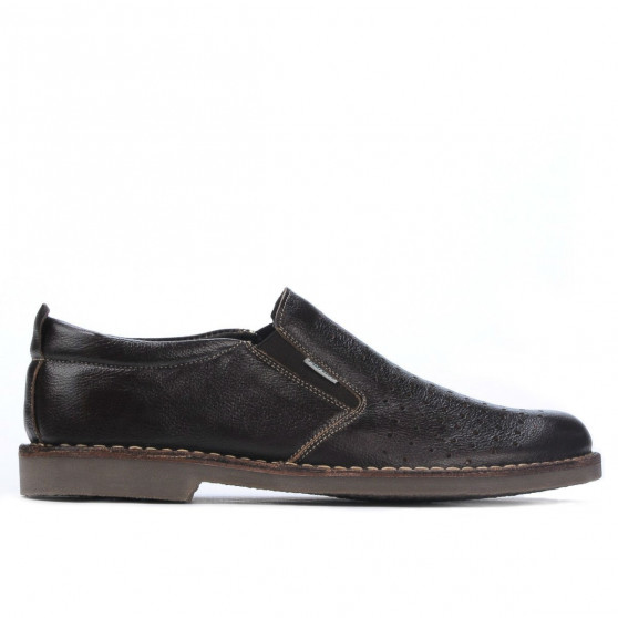 Scarpe casual uomo 7200p caffè traforato