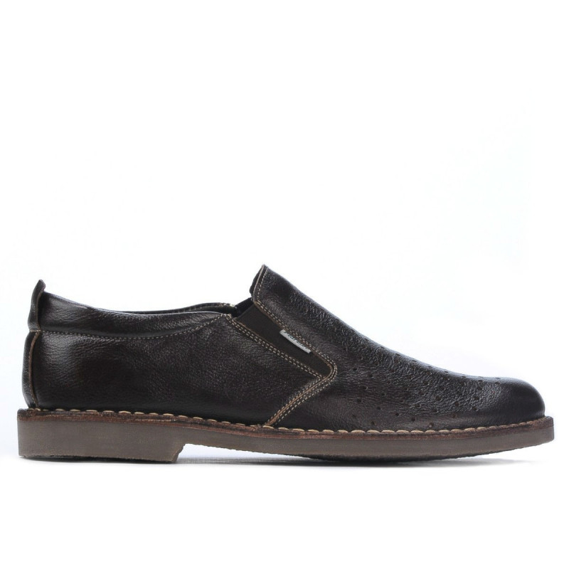 Scarpe casual uomo 7200p caffè traforato
