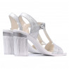 Sandali donna 5055 argento perlato