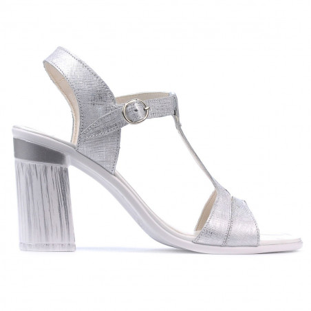 Sandali donna 5055 argento perlato