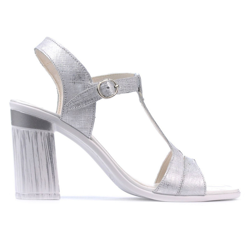Sandali donna 5055 argento perlato
