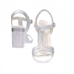 Sandali donna 5055 argento perlato