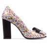 Sandali donna 1271 bordeaux floreale multicolore