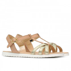 Sandali donna 5038 oro combinato