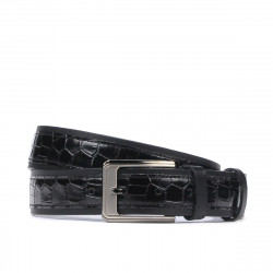Cintura uomo 32bc nero+croco nero