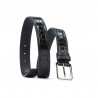 Cintura uomo 32bc nero+croco nero