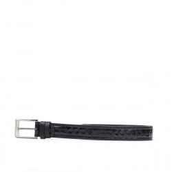 Cintura uomo 32bc nero+croco nero