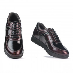 Scarpe sportive donna 6003 vernice bordeaux combinato