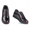 Scarpe sportive donna 6003 vernice bordeaux combinato
