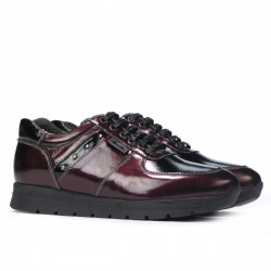 Scarpe sportive donna 6003 vernice bordeaux combinato