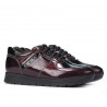Scarpe sportive donna 6003 vernice bordeaux combinato