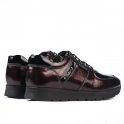 Scarpe sportive donna 6003 vernice bordeaux combinato