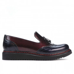 Scarpe casual da donna 659 vernice indaco+bordeaux