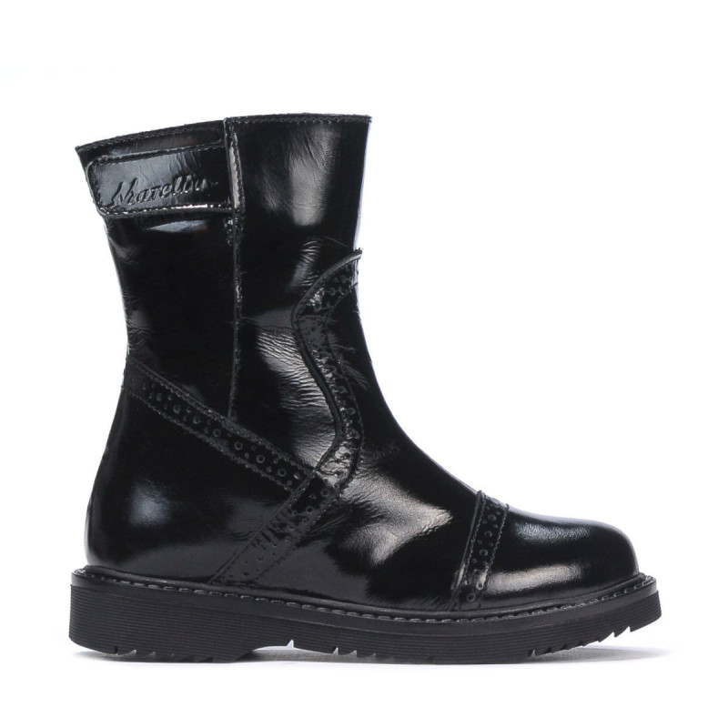 Stivaletti bambini piccoli 101c vernice nera
