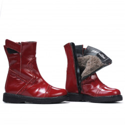 Stivaletti bambino piccoli 101c vernice bordeaux