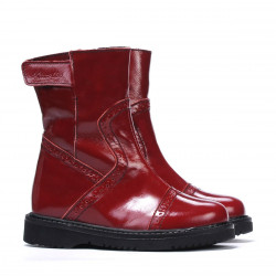 Stivaletti bambino piccoli 101c vernice bordeaux