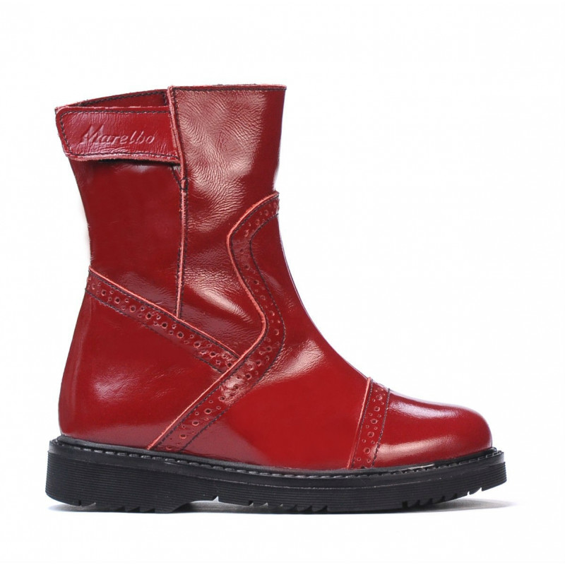Stivaletti bambino piccoli 101c vernice bordeaux