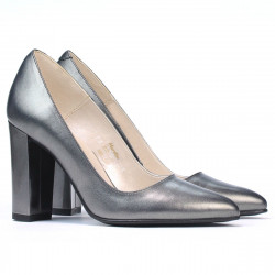 Scarpe eleganti donna 1261 grigio metalizzato