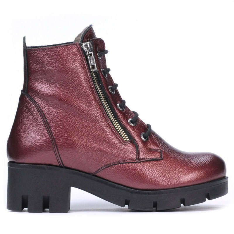Stivaletti donna 3307 bordeaux perlati
