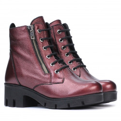 Stivaletti donna 3307 bordeaux perlati