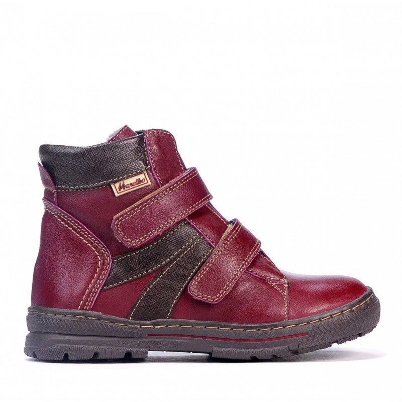 Stivaletti bambini 3015 bordeaux combinato