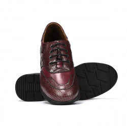 Scarpe sportive/casual donna 6005 bordeaux combinato